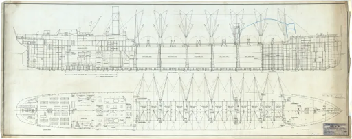 Engineering drawing for the USS Cyclops (AC-4)