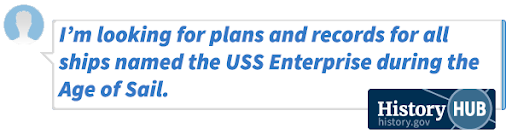 I'm looking for plans and records for all ships named the USS Enterprise during the Age of Sail.